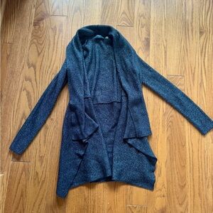 Tahari Gray Open Front Cardigan